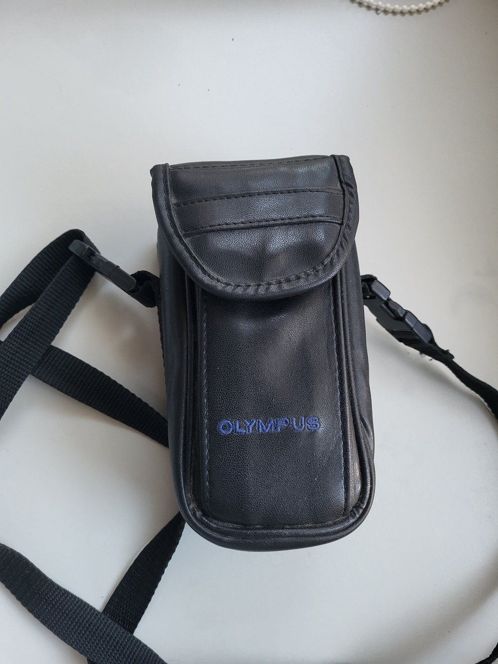 Olympus Black Men’s Toiletry/Accessory Pouch with Blue Logo